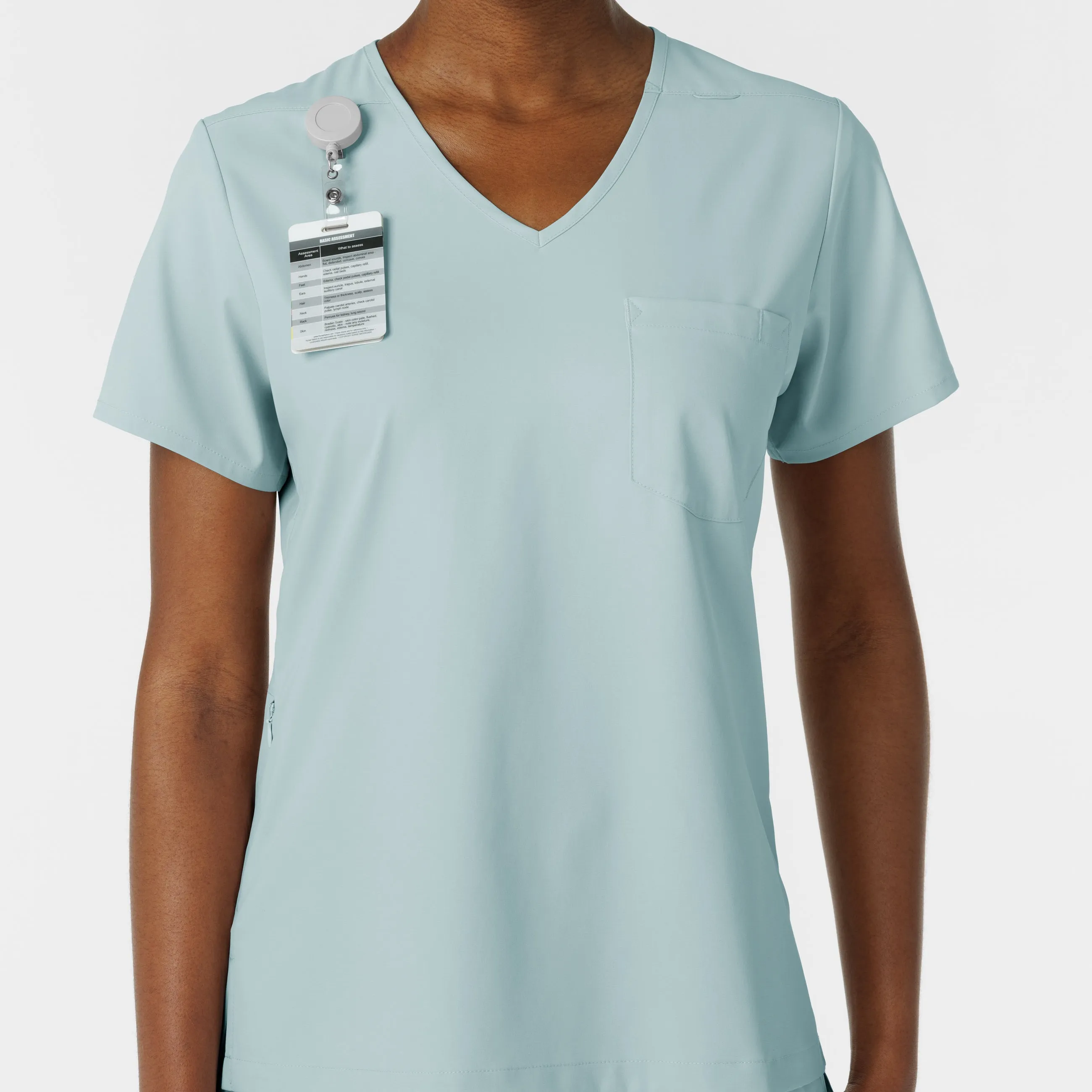 Boundless 6151 Tuck-In Scrub Top Sky Blue