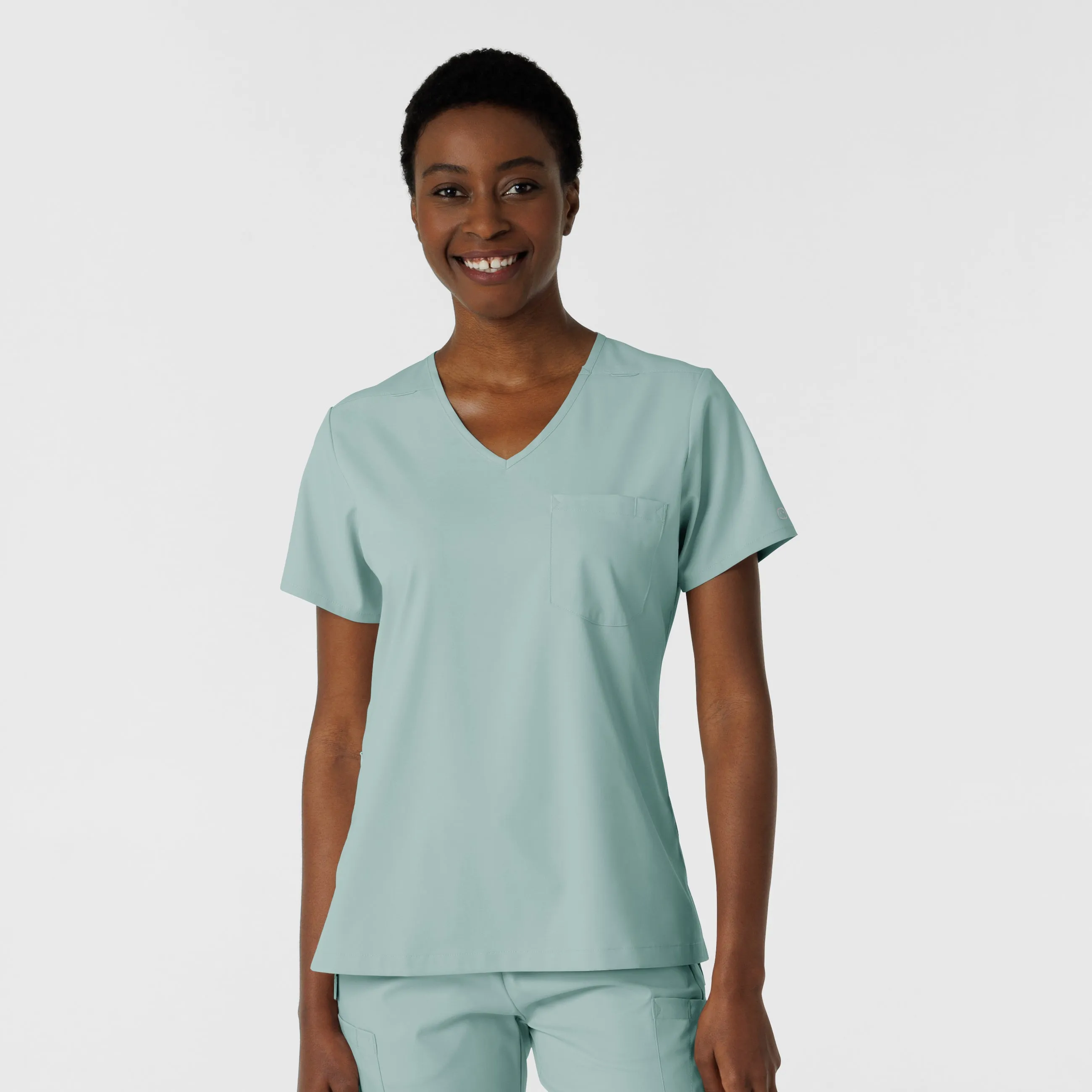 Boundless 6151 Tuck-In Scrub Top Sky Blue
