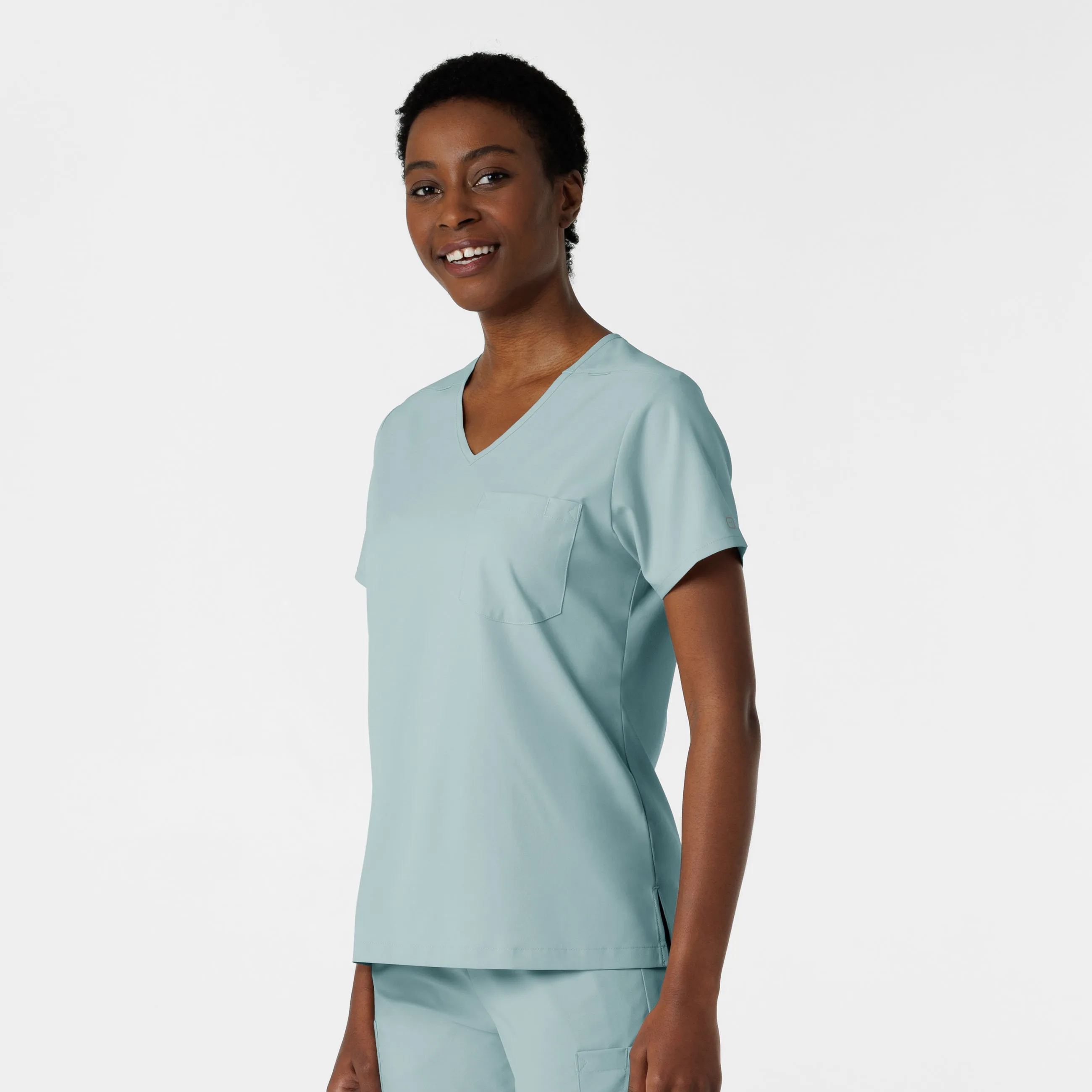 Boundless 6151 Tuck-In Scrub Top Sky Blue