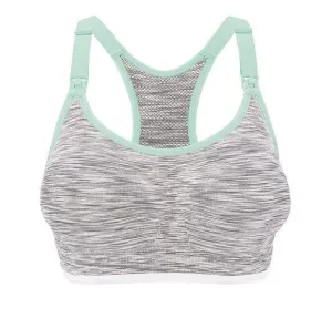 Bravado Seamless Rhythm Nursing Bra White Grey Spacedye M