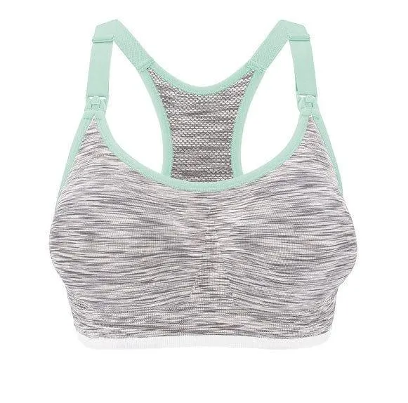 Bravado Seamless Rhythm Nursing Bra White Grey Spacedye M