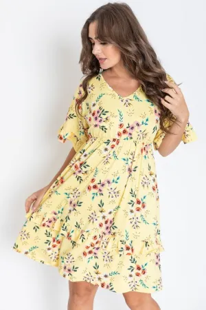 Brighter Days Ahead Midi Ruffle Dress