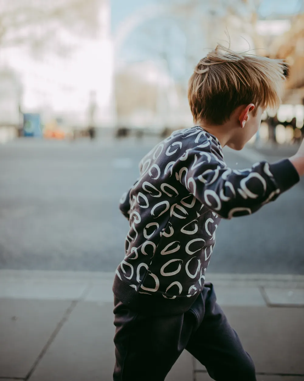Brown Eyespot Print Sweatshirt