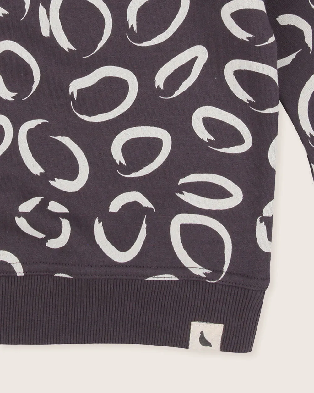 Brown Eyespot Print Sweatshirt