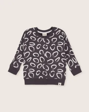 Brown Eyespot Print Sweatshirt