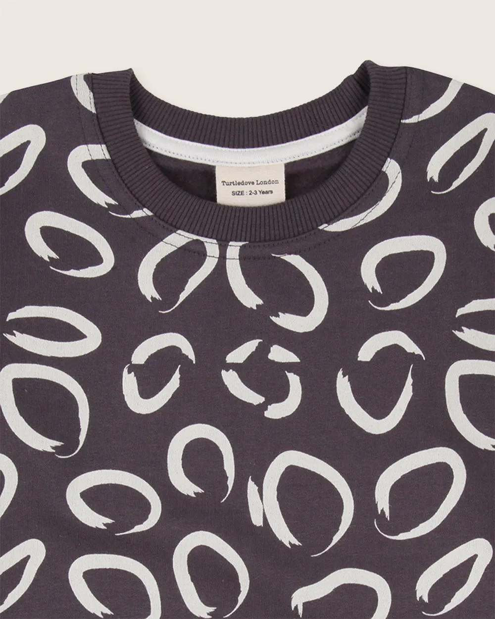 Brown Eyespot Print Sweatshirt