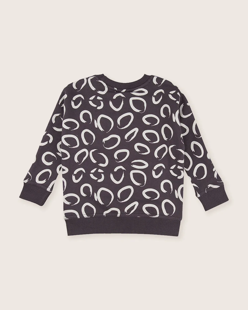 Brown Eyespot Print Sweatshirt