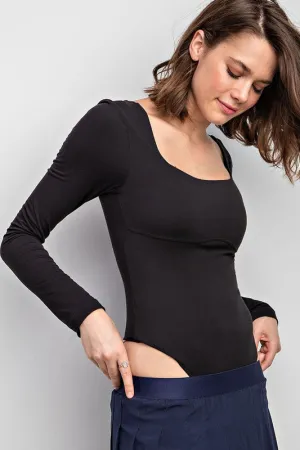 BUTTER SOFT SQUARE NECKLINE THONG BODYSUIT