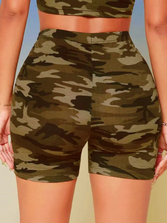 Camouflage stretch shorts-D546 | Inspanda