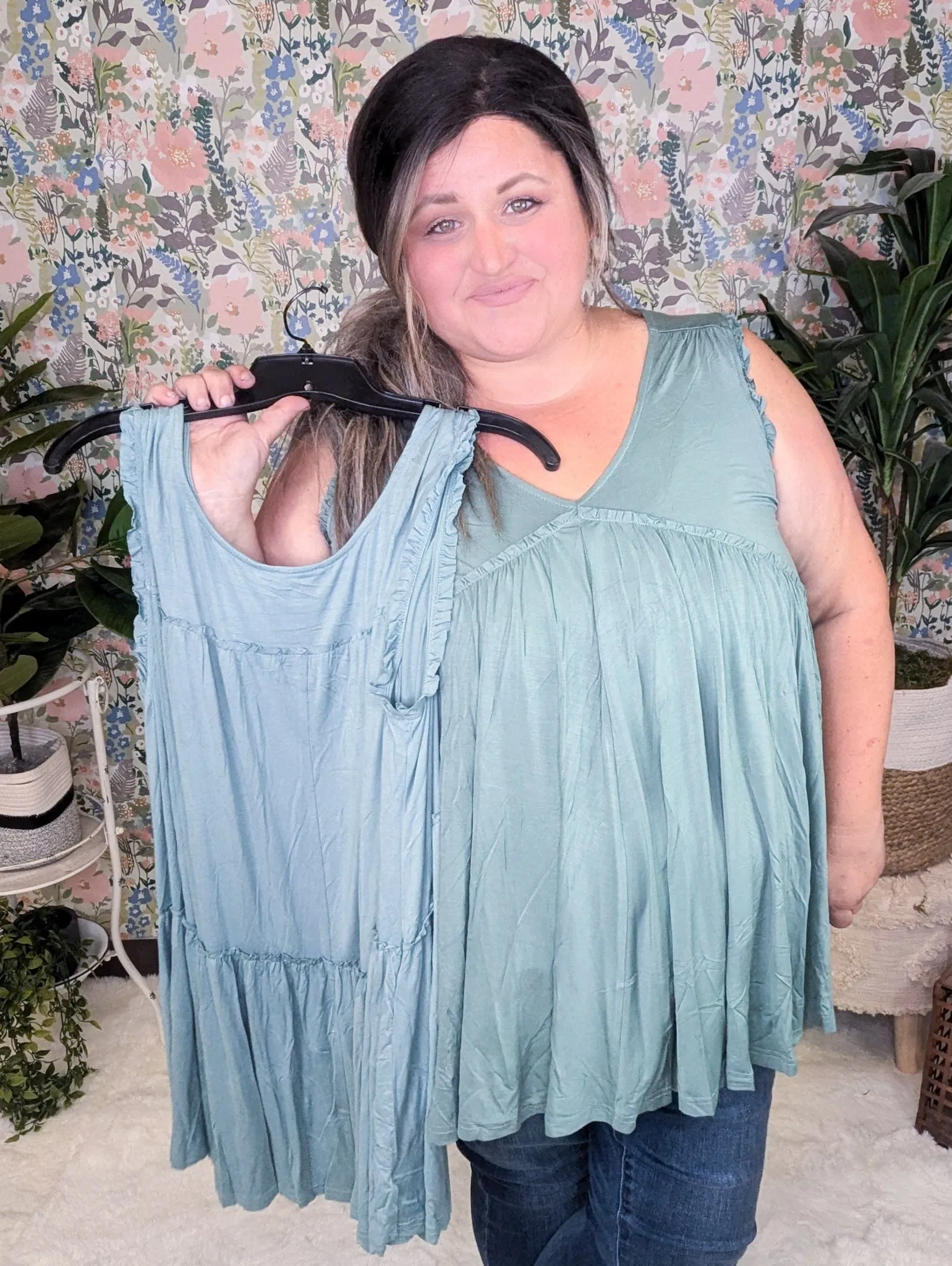 Candace Ultimate No-Cling Flowy Tiered Tank (7 Colors!)