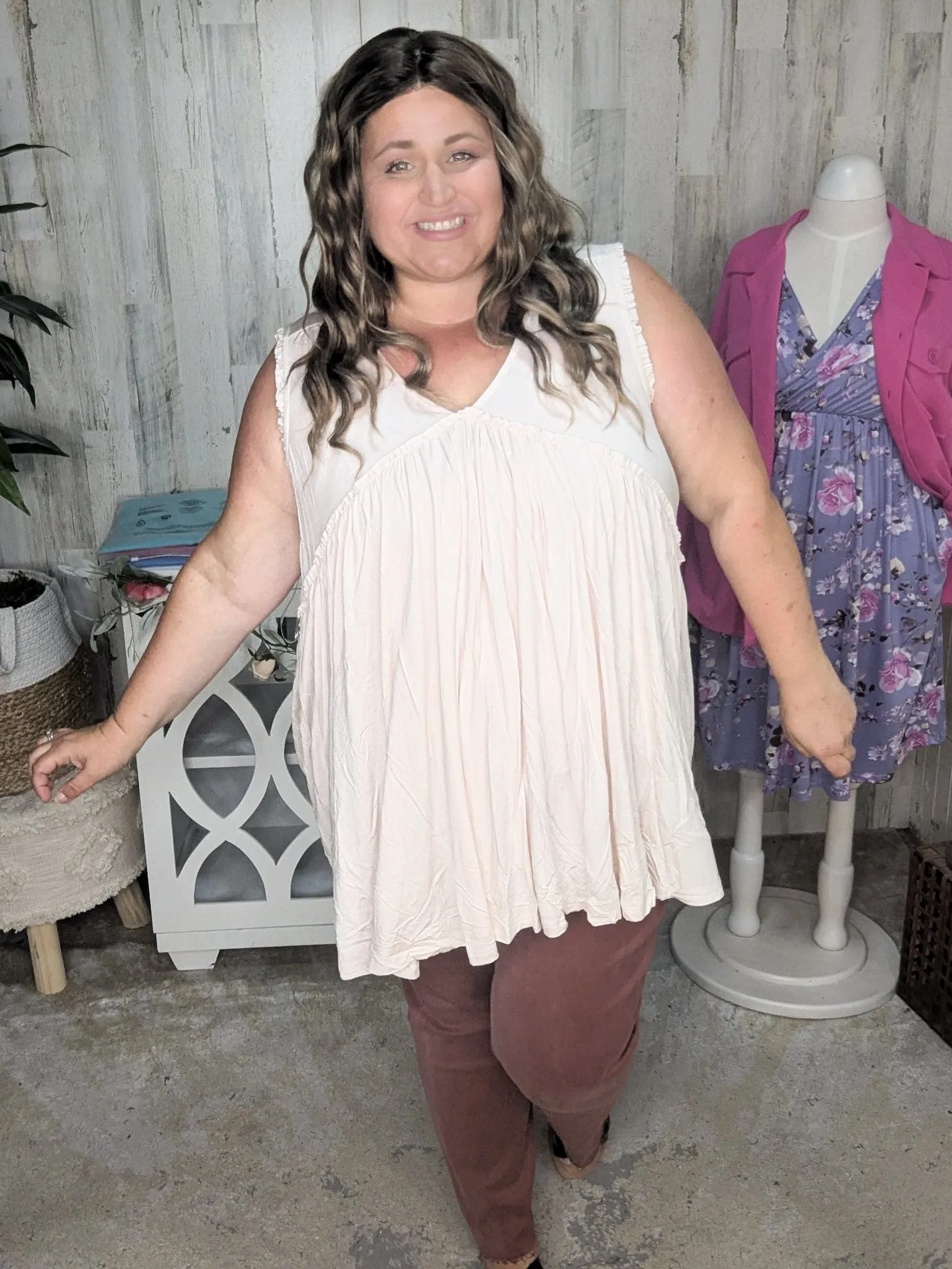 Candace Ultimate No-Cling Flowy Tiered Tank (7 Colors!)