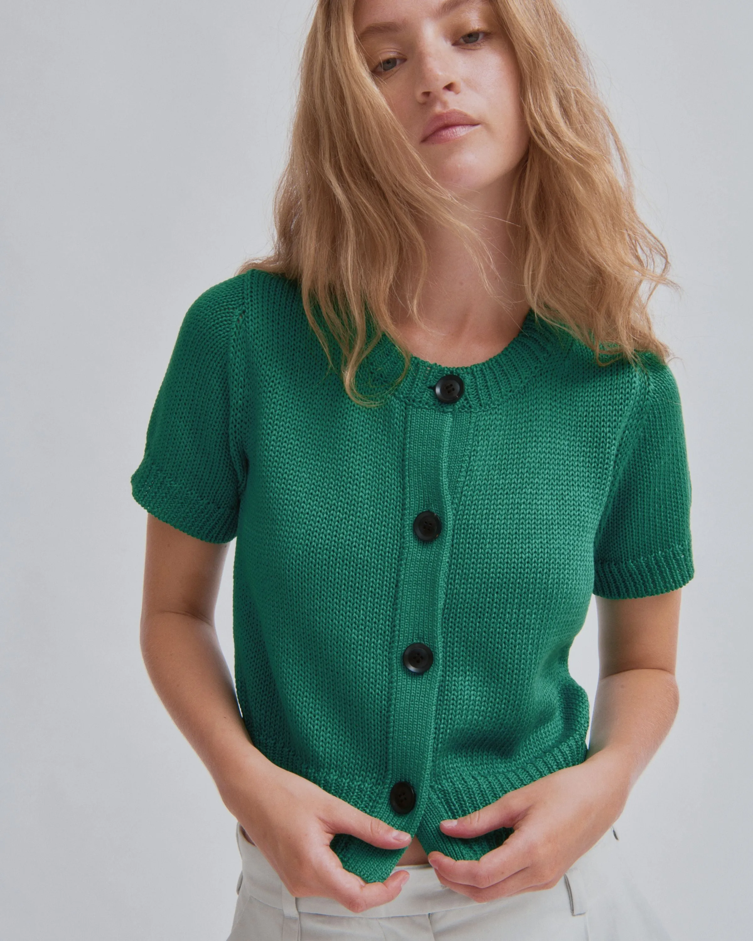 Cardigan Pullover in Green