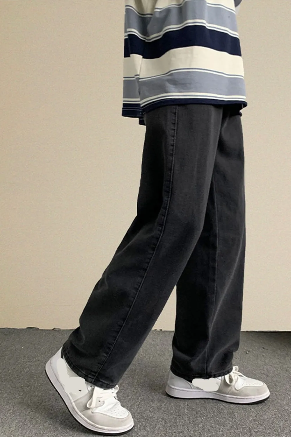 Casual Basic Long Jeans Men Pants