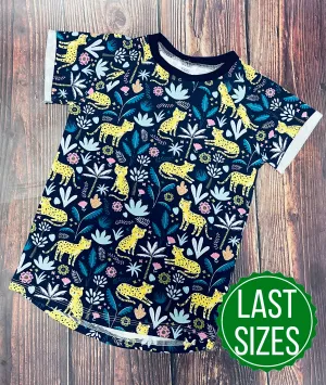 Cheetah Short Sleeve Tee - Navy Neckband