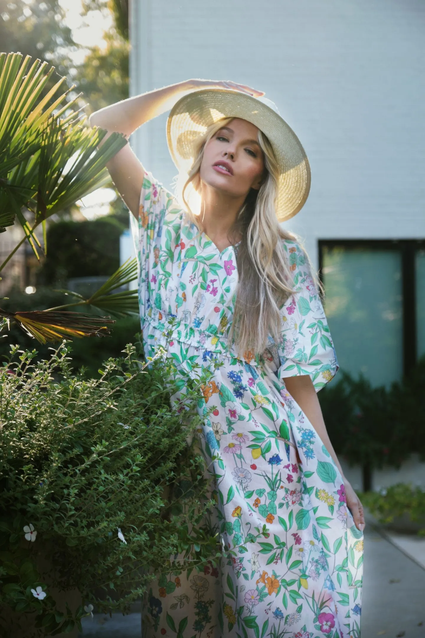 Christy Caftan in Multi Wildflower