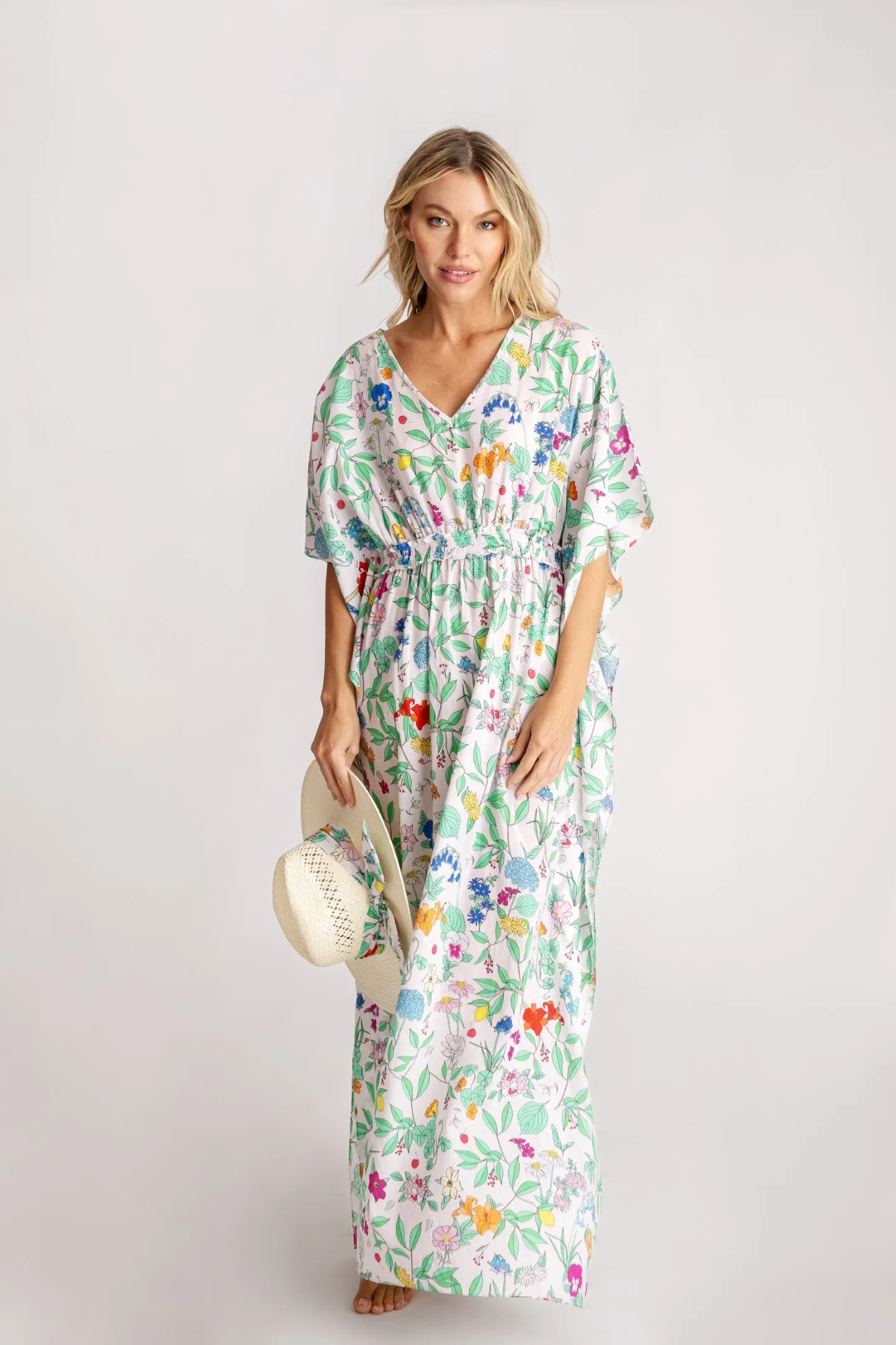 Christy Caftan in Multi Wildflower