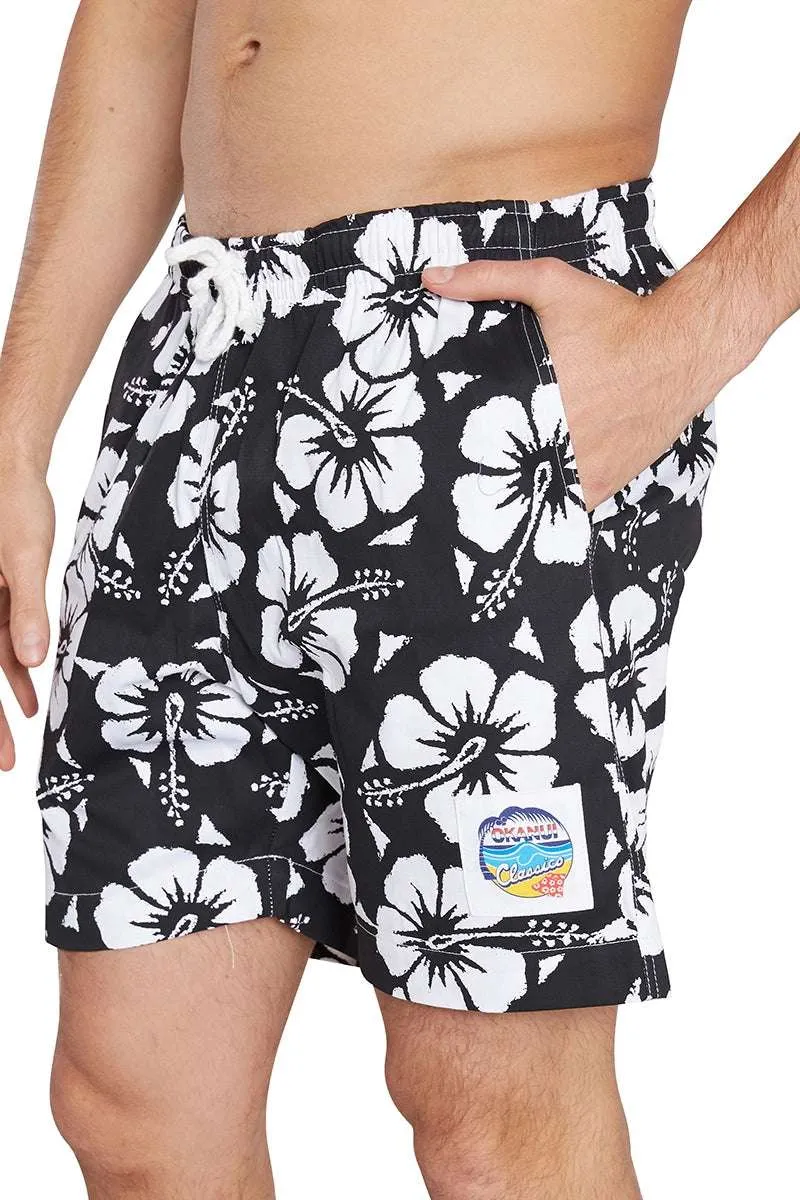 Classic Short Shorts - Hibiscus Black