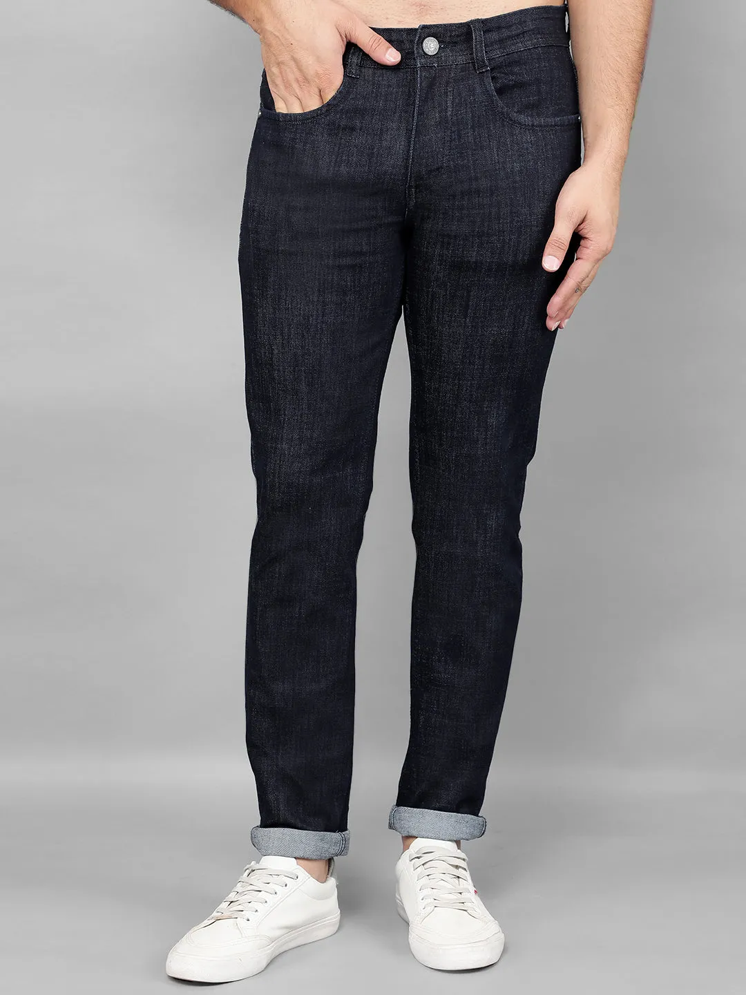 COBB Navy Blue Narrow Fit Premium Jeans