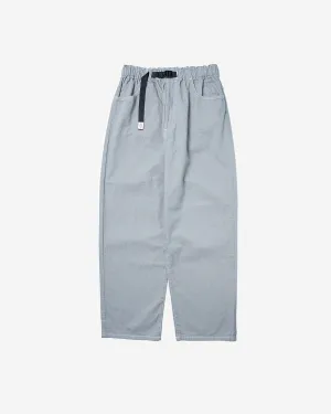 Color Denim Belted Easy Pants - Grey