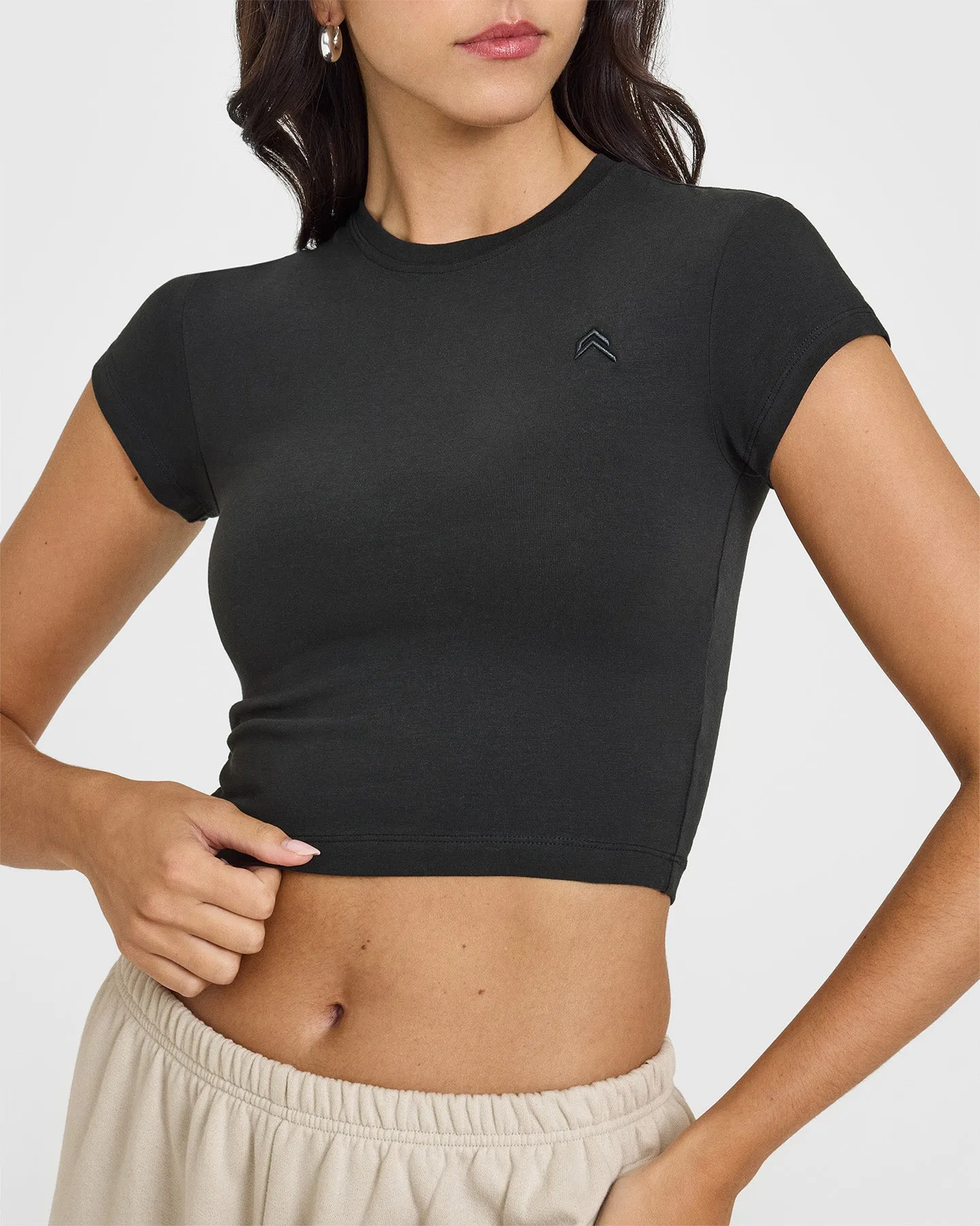 Cotton Icon Baby T-Shirt | Soft Black