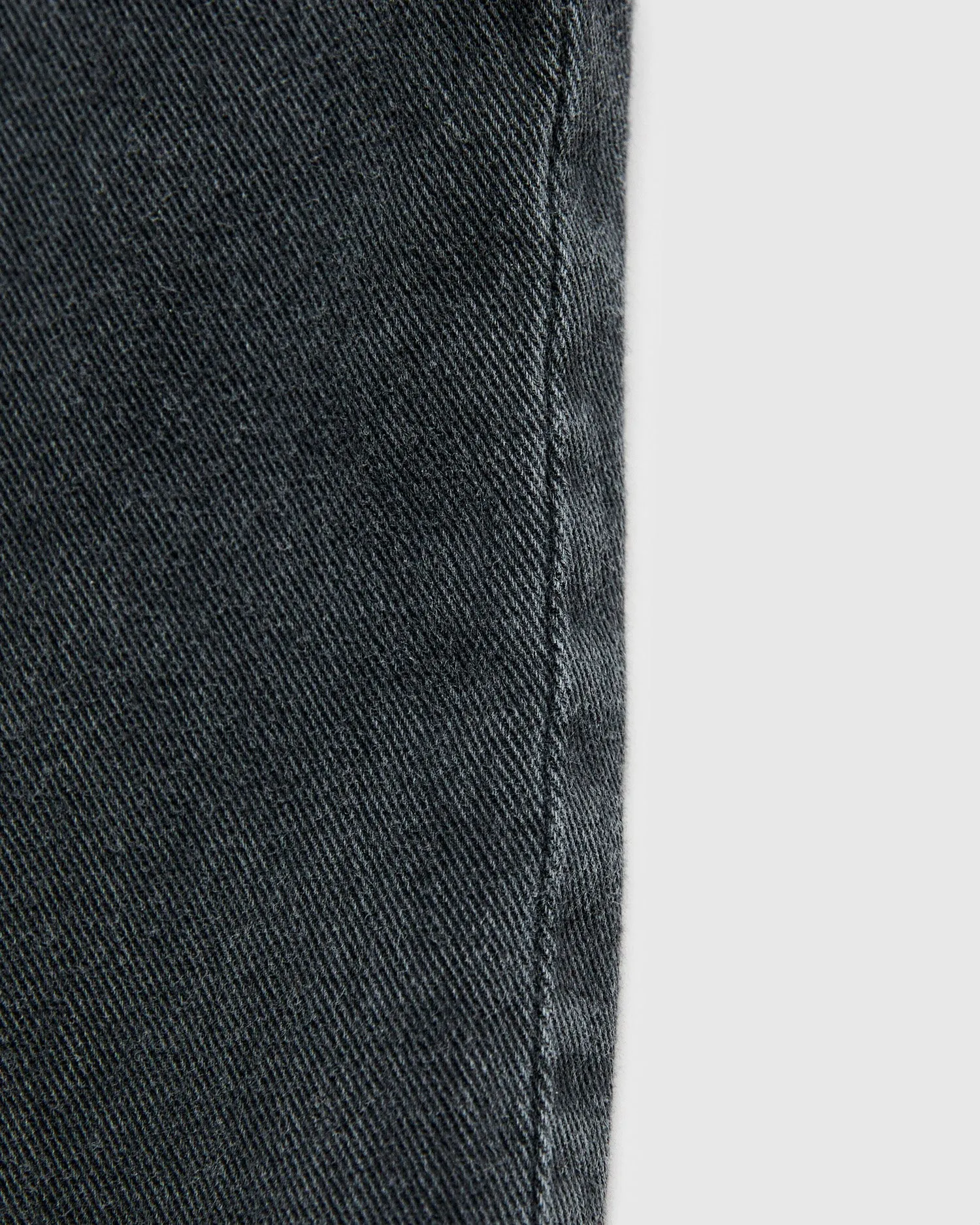 Cotton Twill Easy Pants in Washed Black