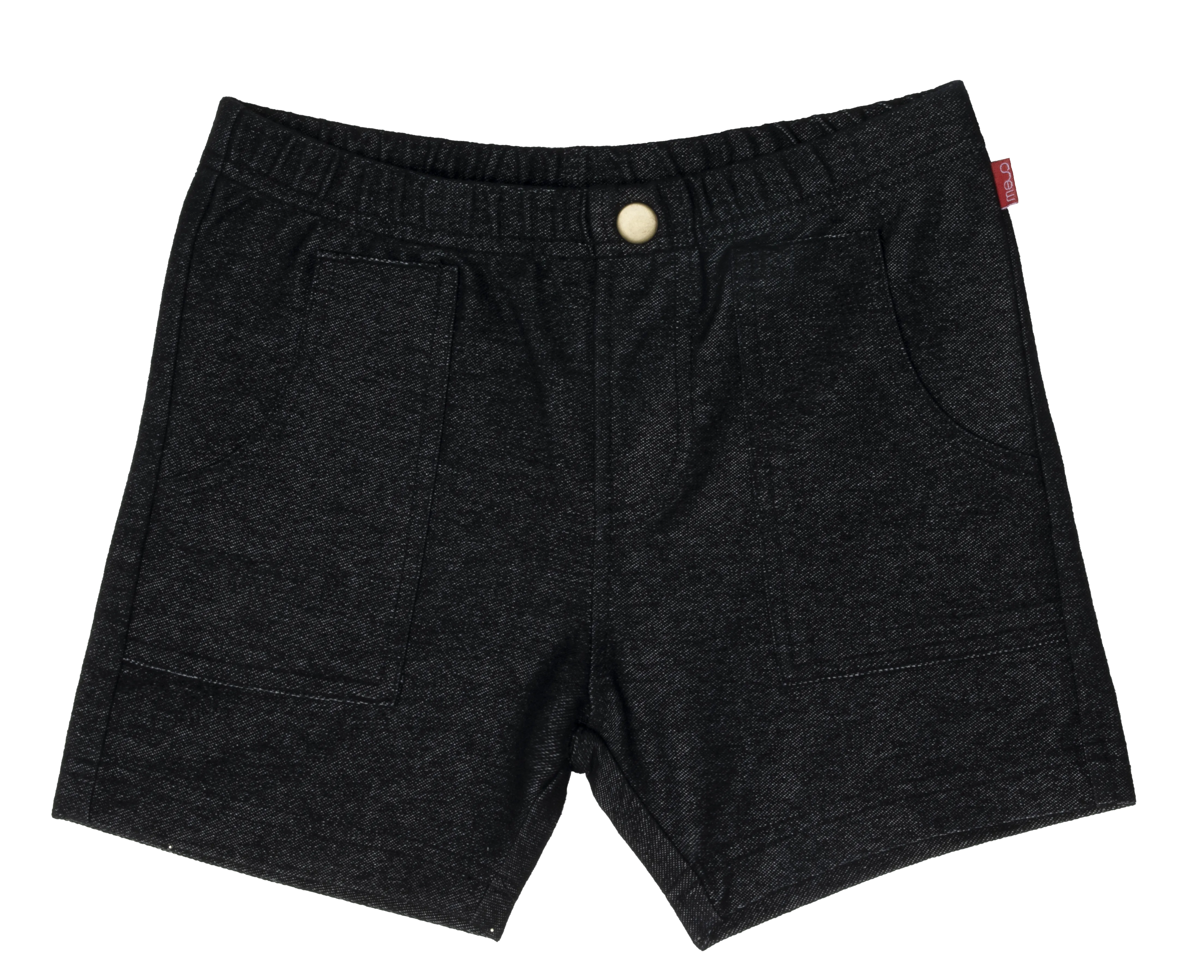 Crew Kids Black Stonewash Jean Stretch Shorts