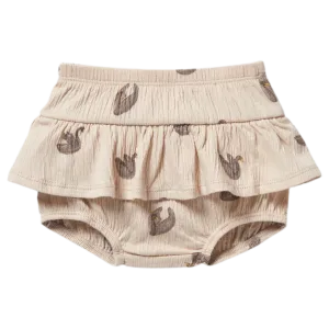 Crinkle Ruffle Nappy Pant - Little Swan