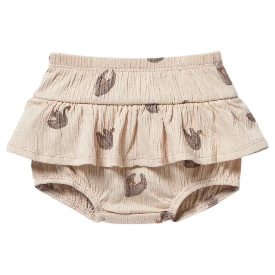 Crinkle Ruffle Nappy Pant - Little Swan