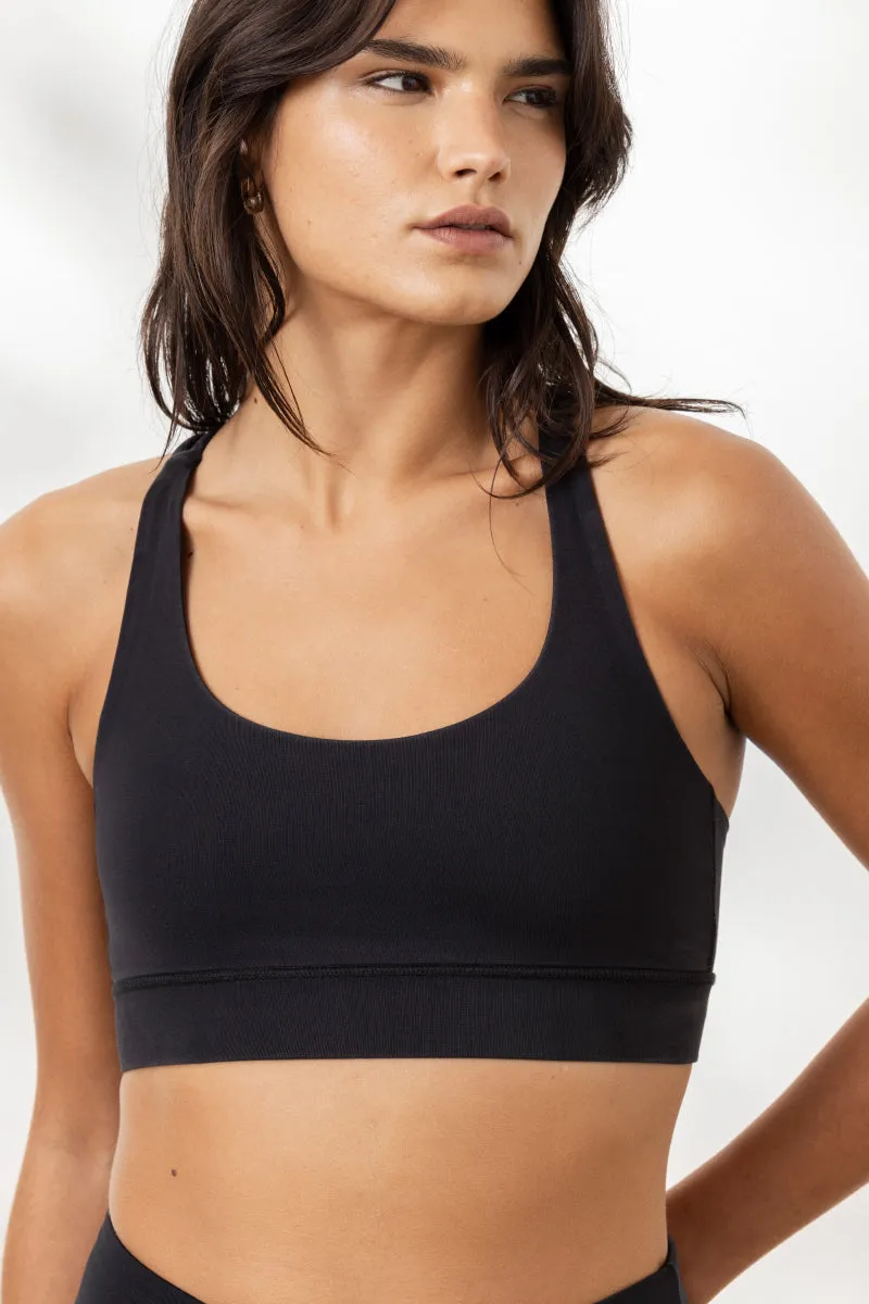 Criss-Cross Bra Black