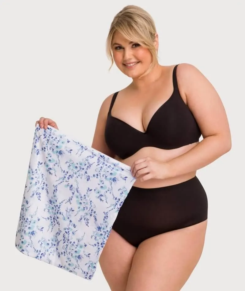 Curvy Lingerie Blue Floral Washbag - Large