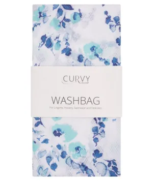 Curvy Lingerie Blue Floral Washbag - Large