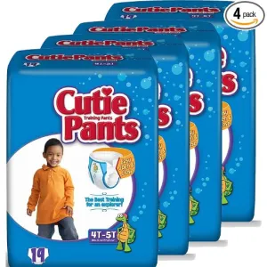 Cutie Pants Training Pants for Toddler Boys, Size 4T-5T, 19-Count (Pack of 4)