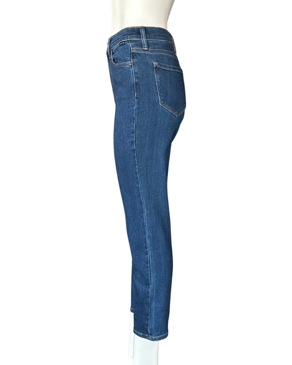 Darker Wash High Rise Mom Jeans