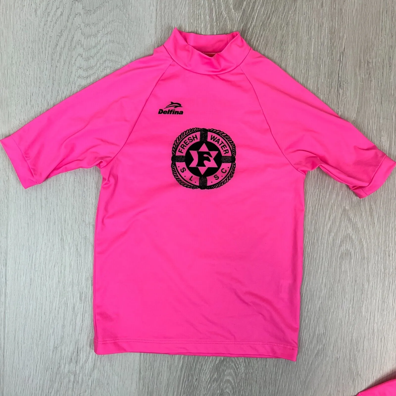Delfina Kids Pink Swim Shirt Rash Shirt Size 6 Years - Fresh Water SLSC (2 tops)