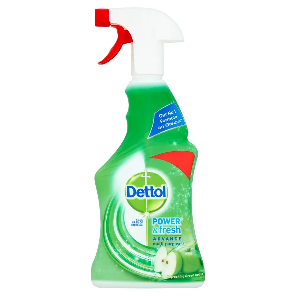 Dettol Power & Fresh Advance Multi-Purpose Refreshing Green Apple, 500ml (Case of 6)