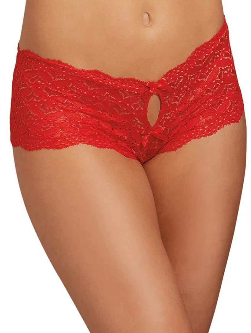Dreamgirl Heart Lace Open Panty