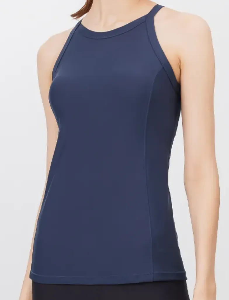 easyoga LA-VEDA Base Halterneck - B08 Ink Blue