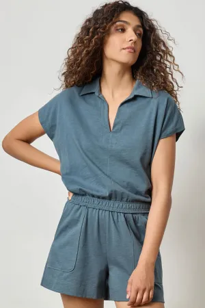 Elastic Hem Polo-Dusk