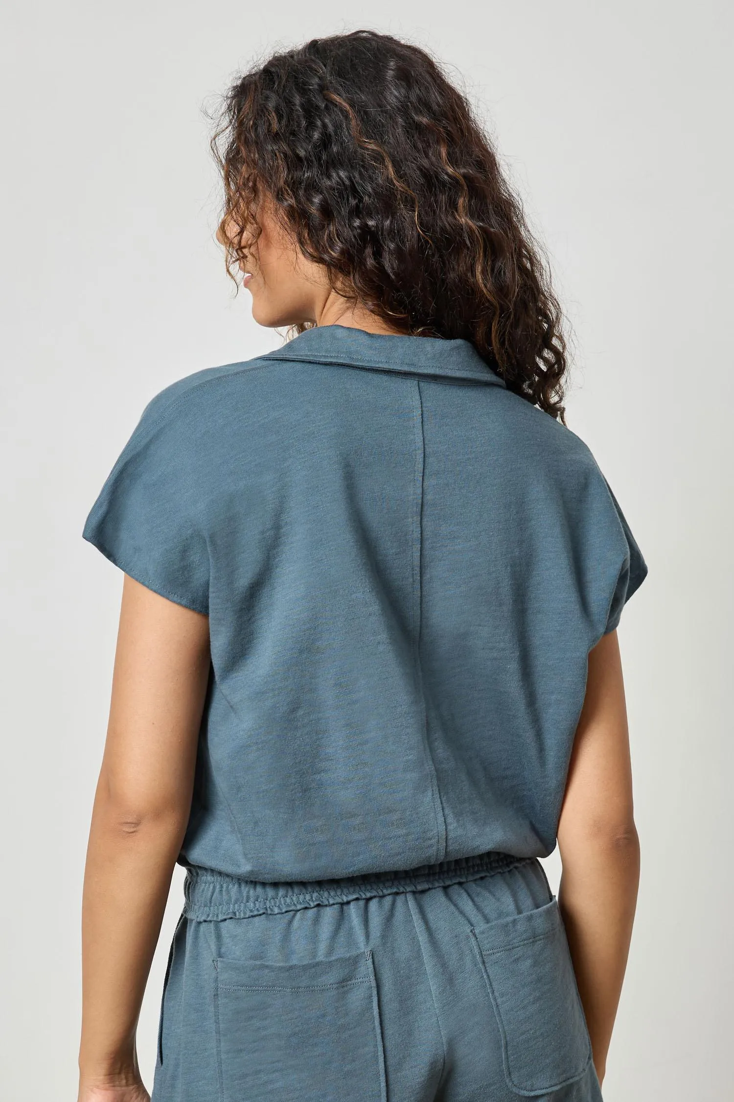 Elastic Hem Polo-Dusk