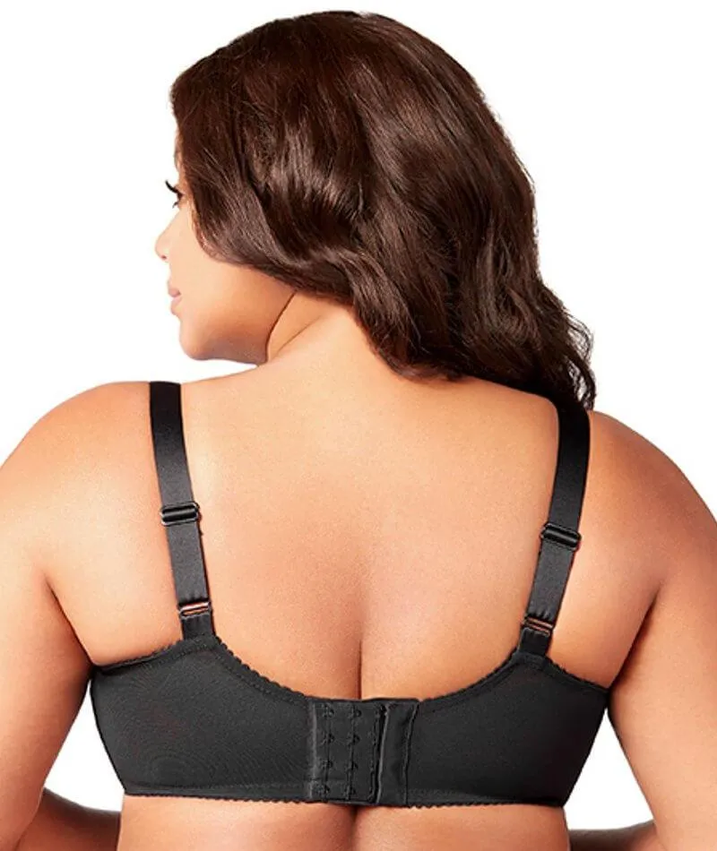 Elila Swiss Embroidered Underwire Balcony Bra - Black