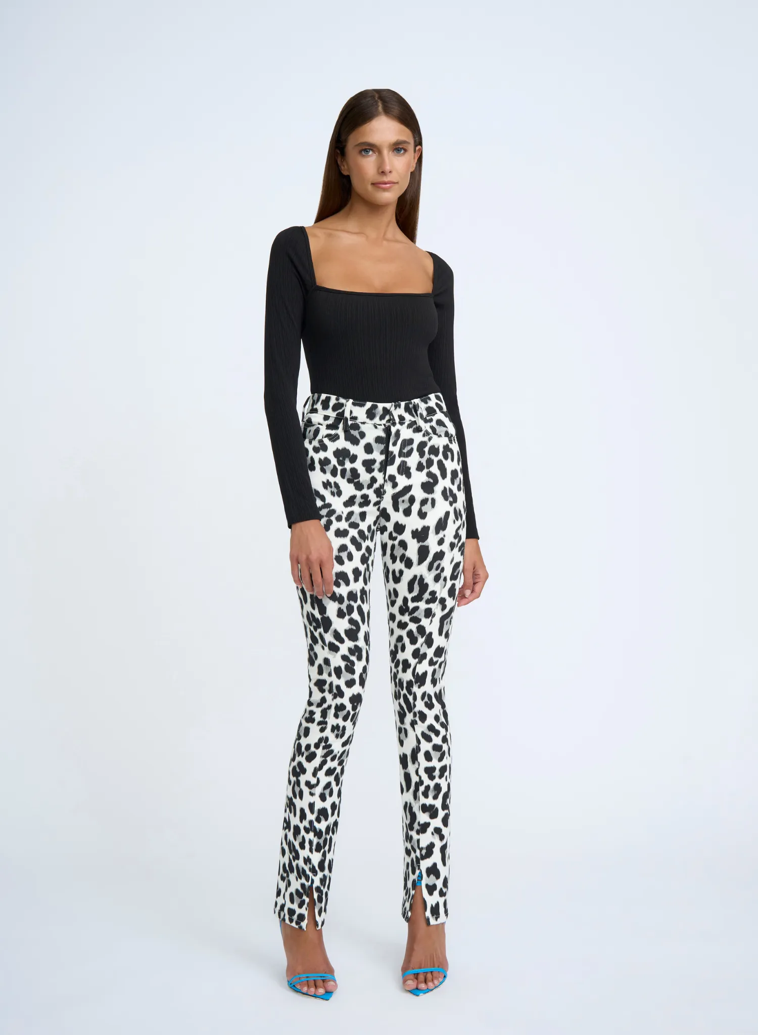 Elise Sleeve Rib Top in Black