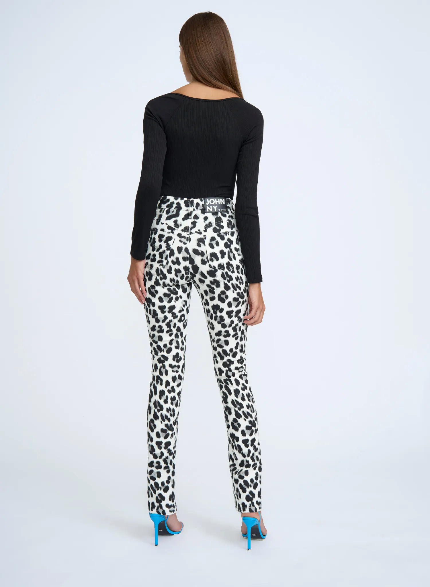 Elise Sleeve Rib Top in Black