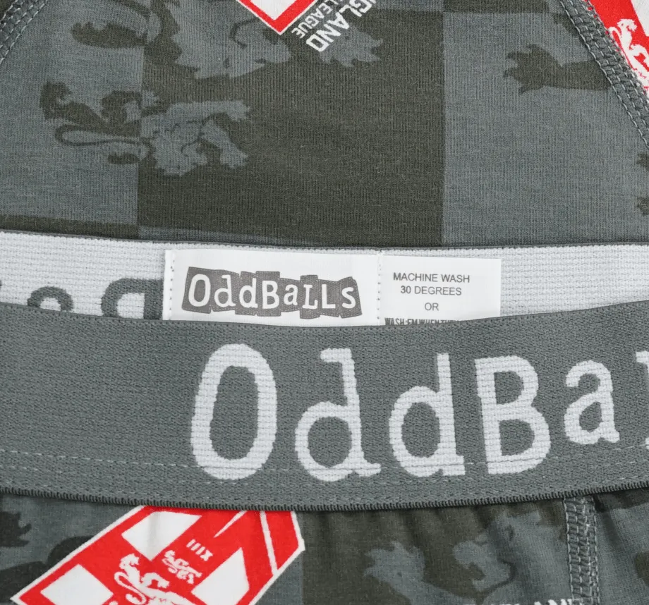 England Rugby League Grey - Mens Boxer Shorts