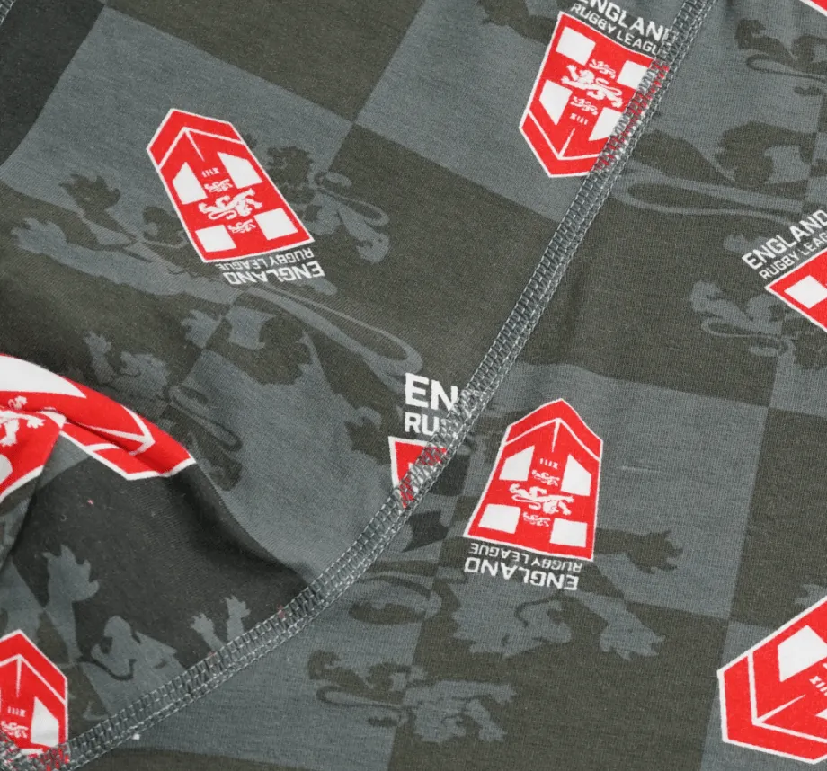 England Rugby League Grey - Mens Boxer Shorts