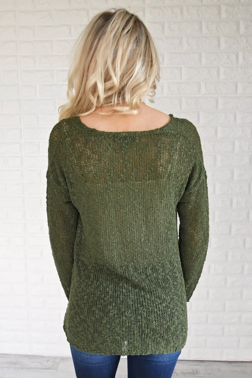 Essential Knit Evergreen Top