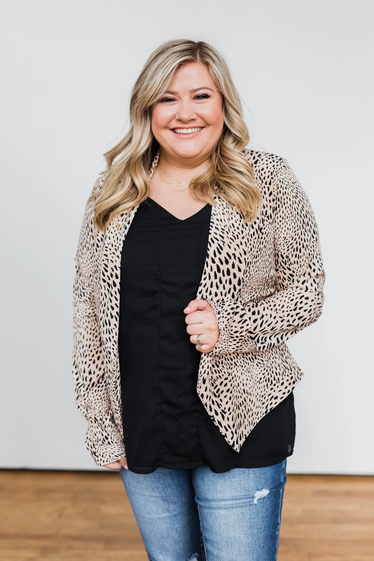 Fierce Feelings Animal Print Blazer- Neutral