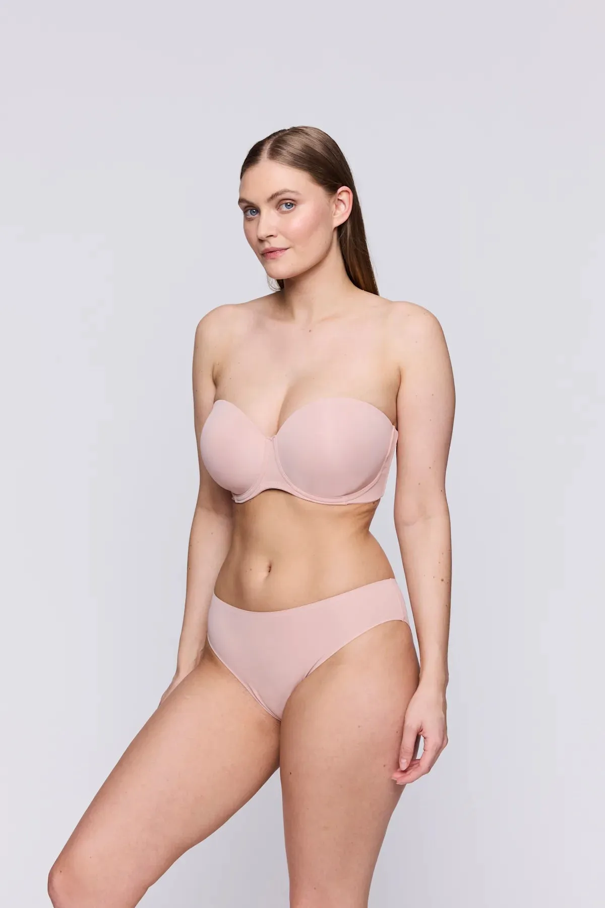 Figuras Padded Bra Strapless In Powder Rose - PrimaDonna