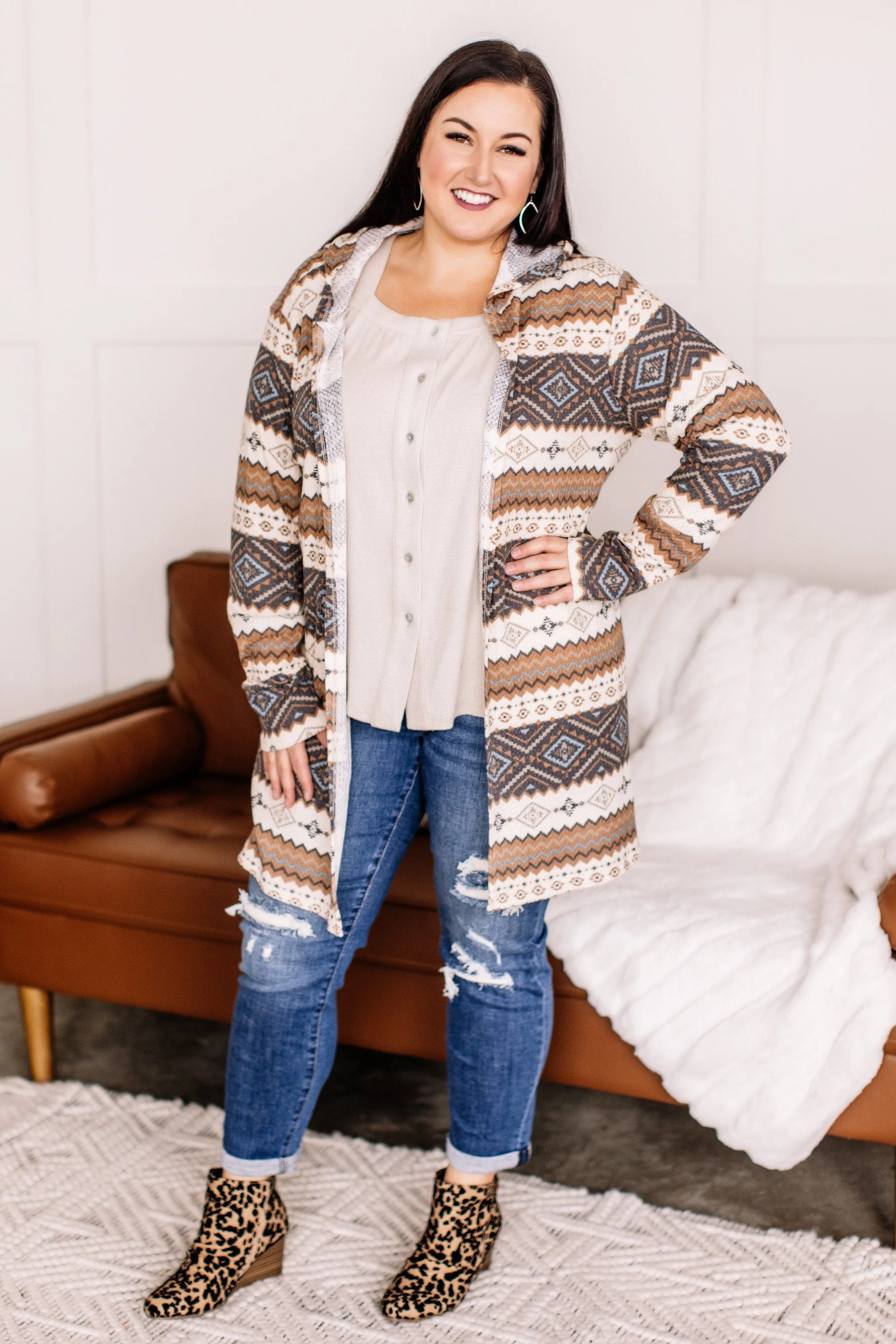 Find Your Way Back Button Down Top In Seashell