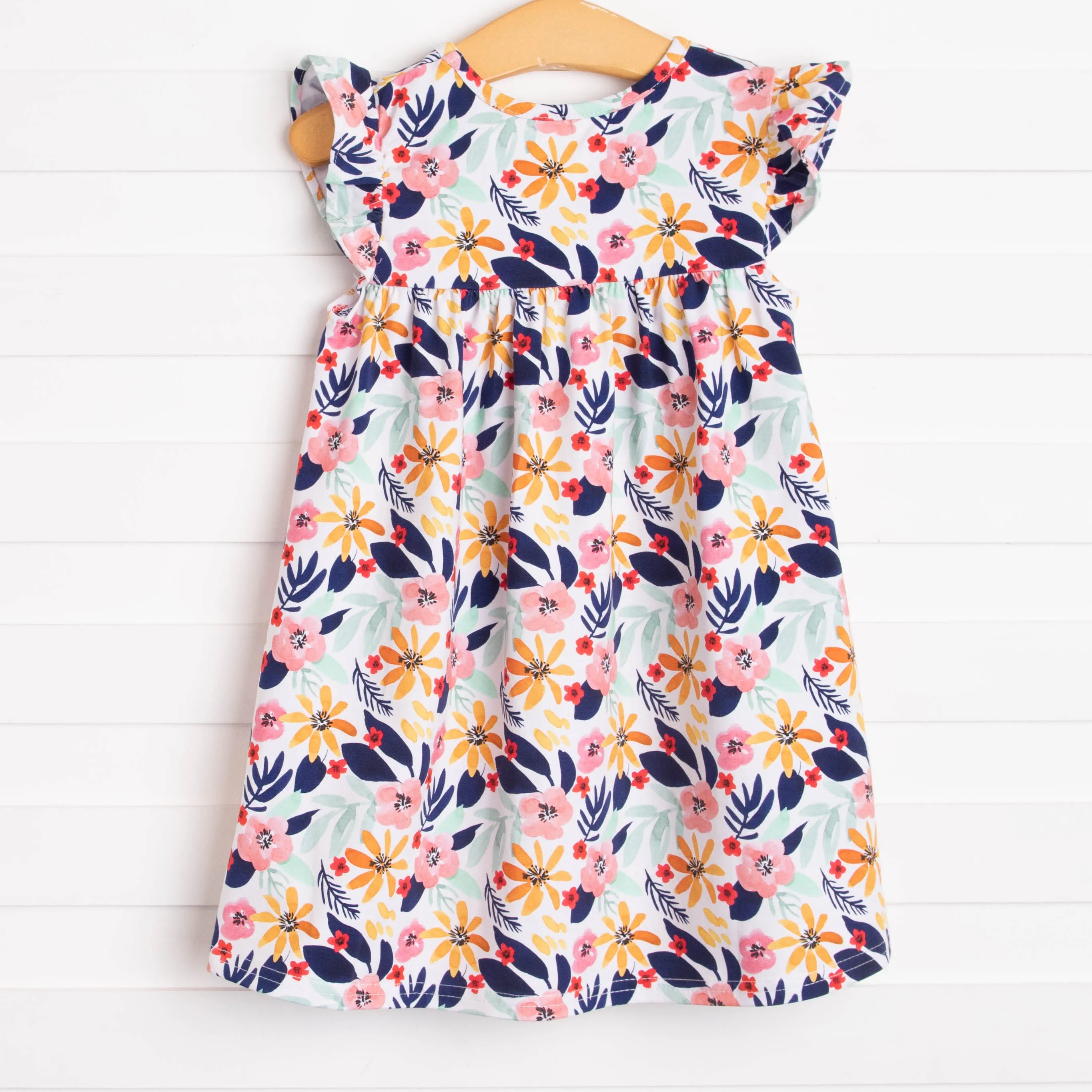Flower Child Dress, Navy