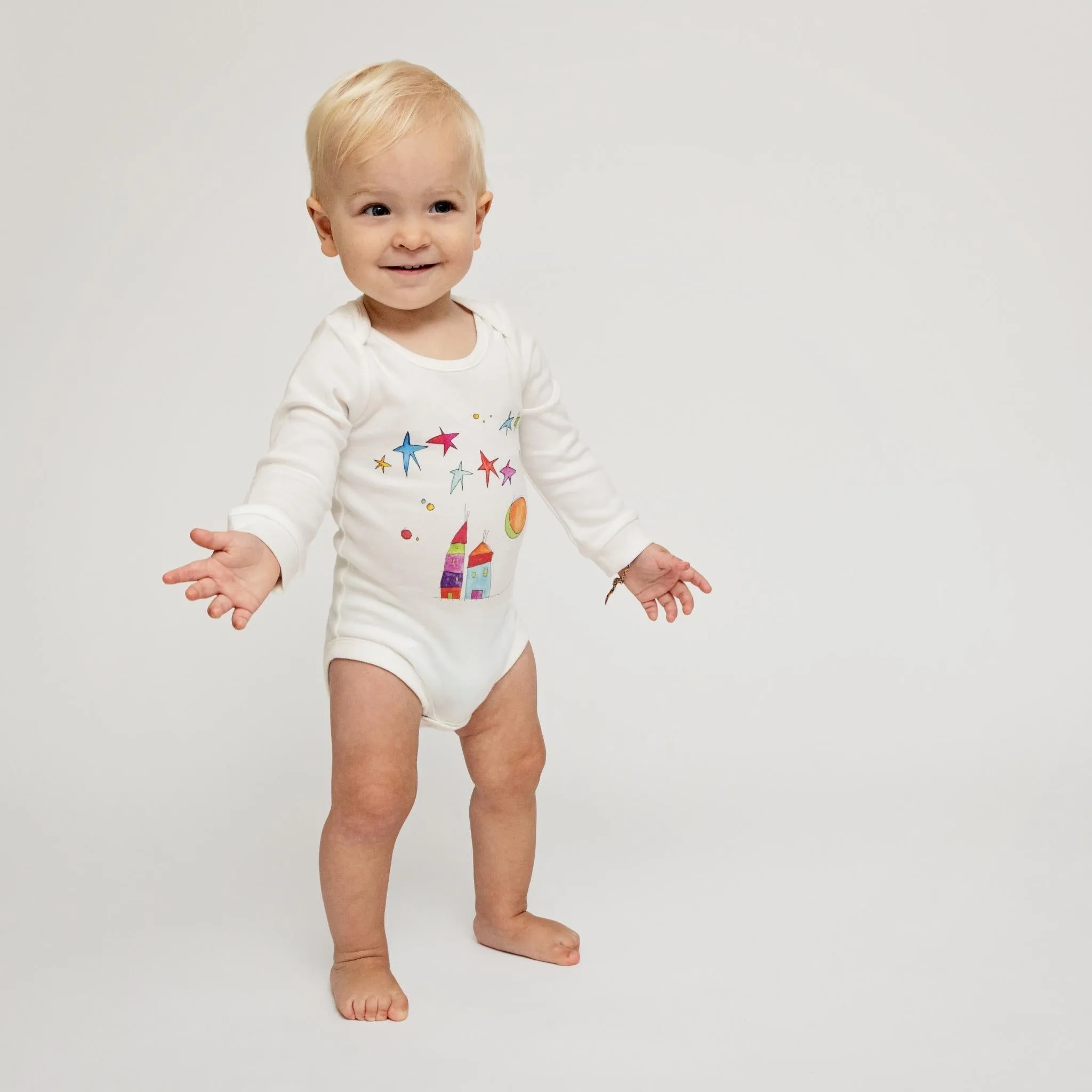 Flying Edna x From Babies with Love organic bodysuit